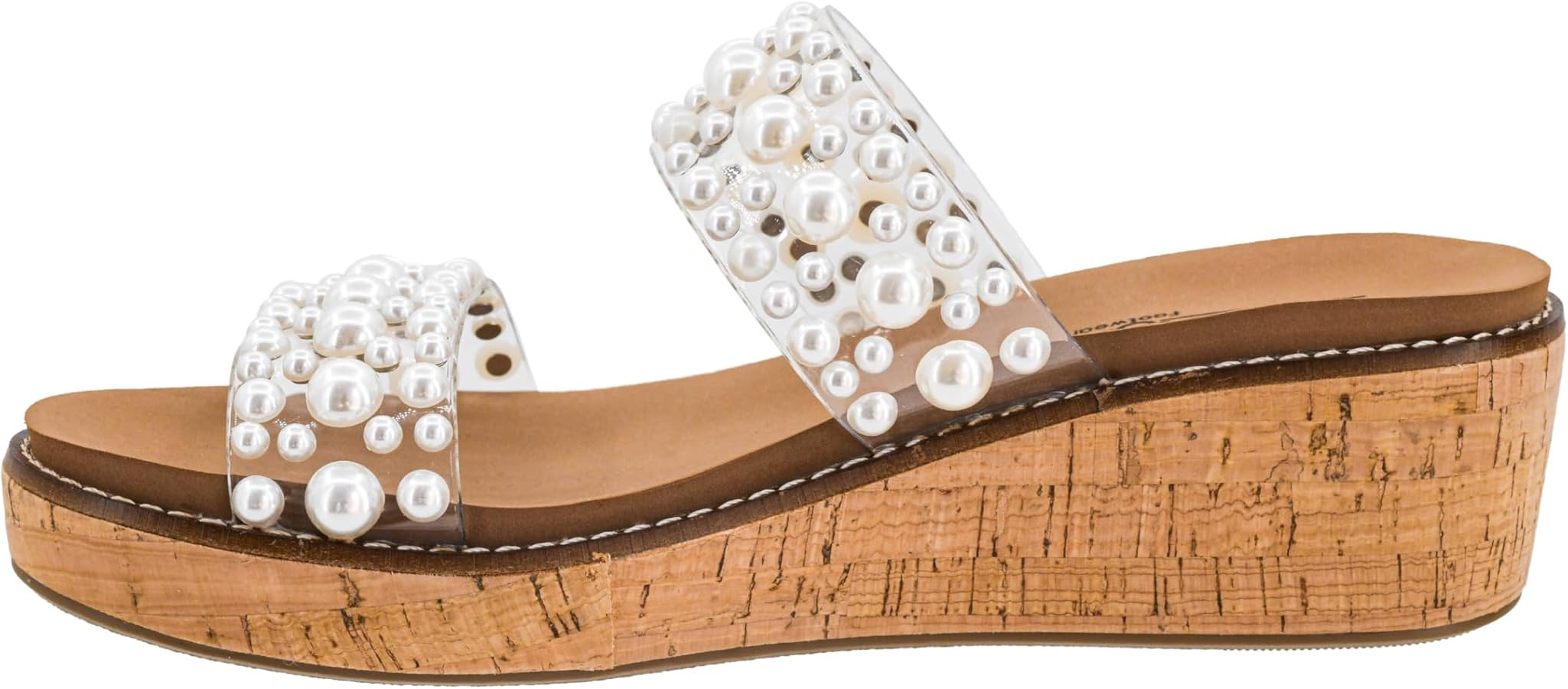 Corkys Footwear Hey Girl Yes Please Women’s Wedge Sandal – Studded Double Straps, Subtle 2-in... | Amazon (US)