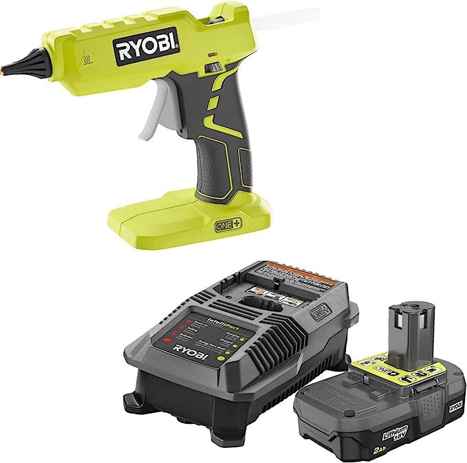 Ryobi Glue Gun P305 with Charger & Lithium-ion battery P163 18-Volt ONE+ 2.0 Ah battery and charg... | Amazon (US)