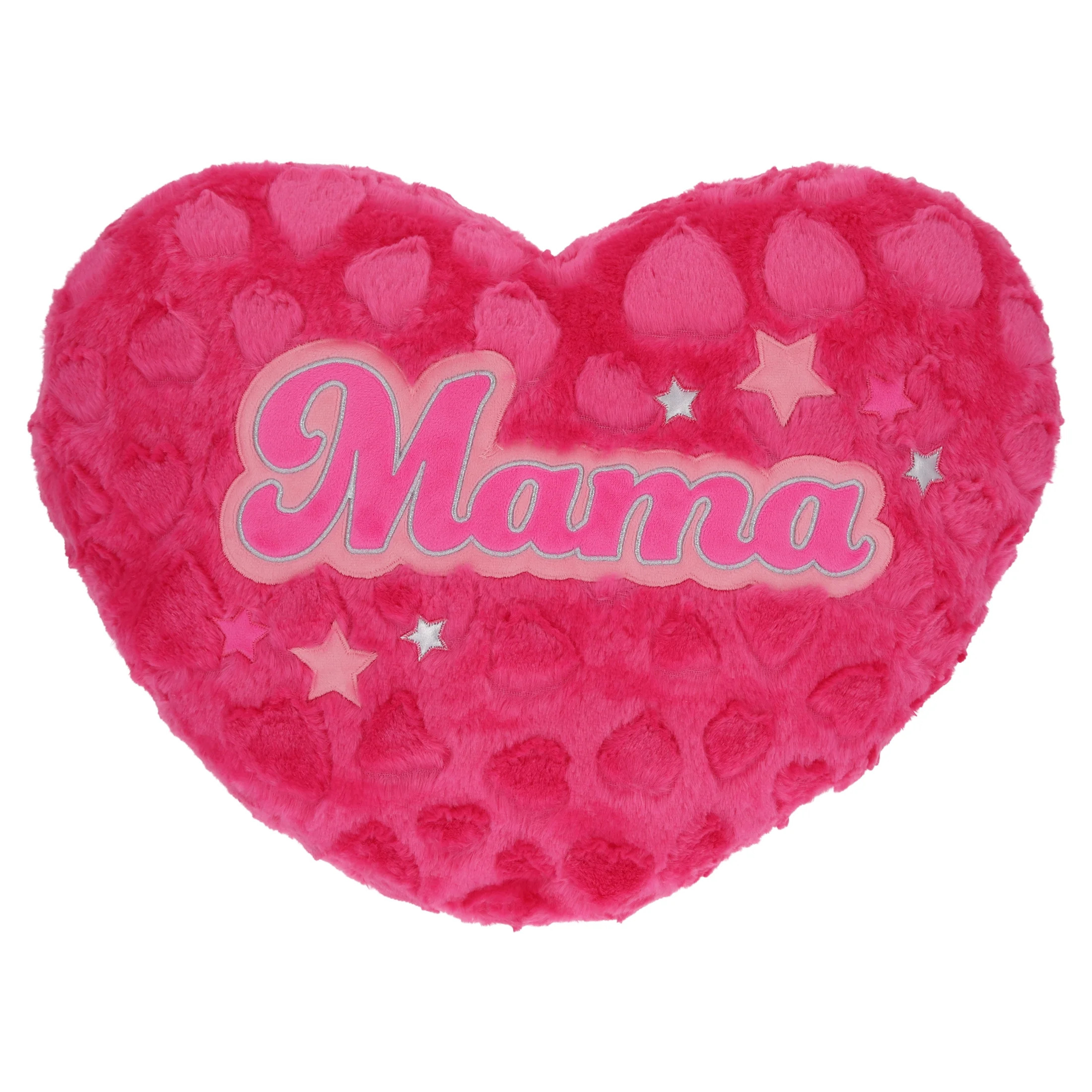 Large Mama Plush Heart Pillow, Pink, 19" x 15", Mother's Day by Way To Celebrate | Walmart (US)