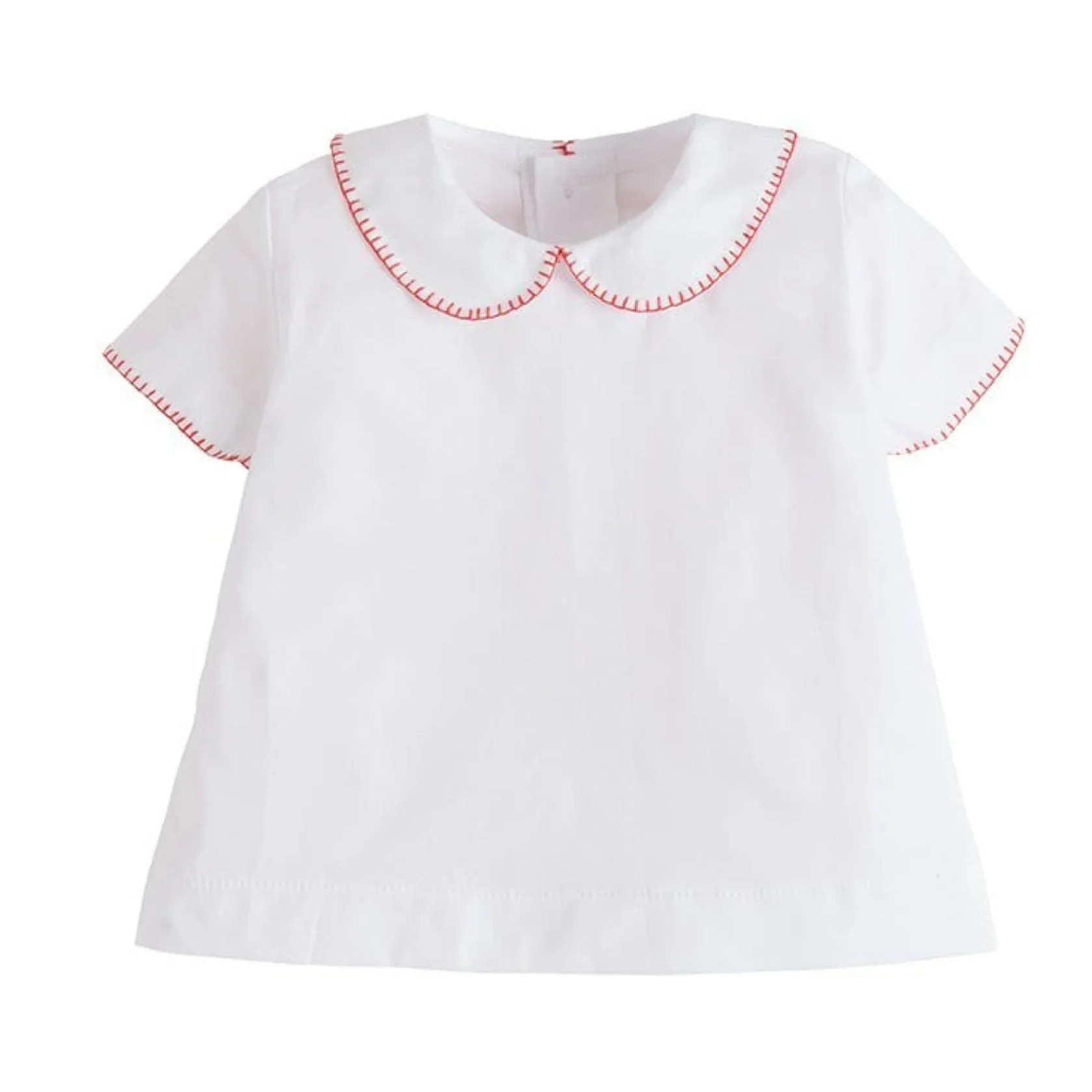 Little English Whipstitch Day Shirt - Red | JoJo Mommy