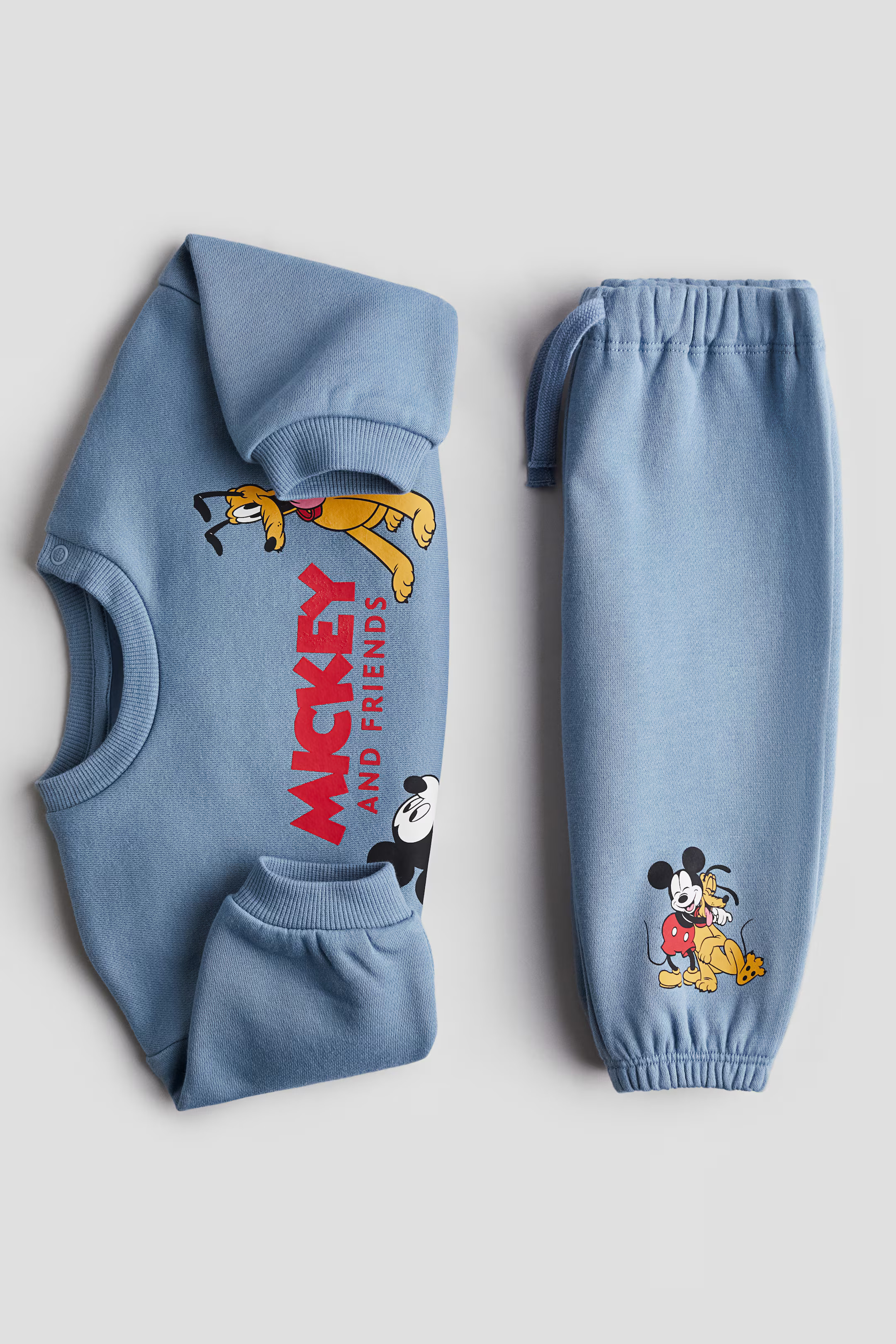 2-piece Set with Motif - Dusty blue/Mickey Mouse - Kids | H&M US | H&M (US + CA)