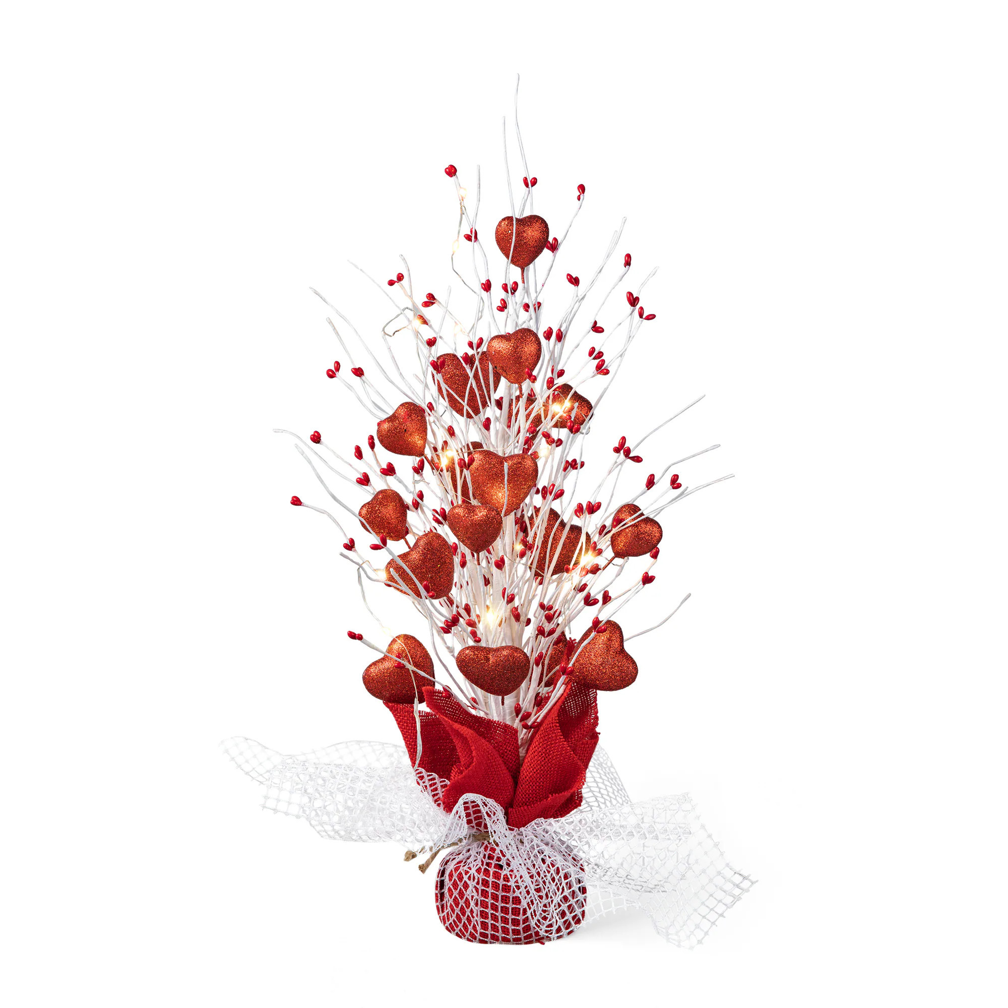 Glitzhome 21-in H Lighted Valentine's Day Tabletop decoration | 2032100007 | Lowe's
