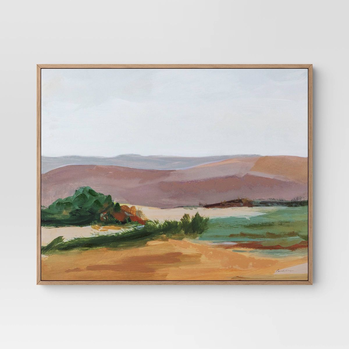 30" x 24" Landscape Framed Canvas Natural - Threshold™ | Target