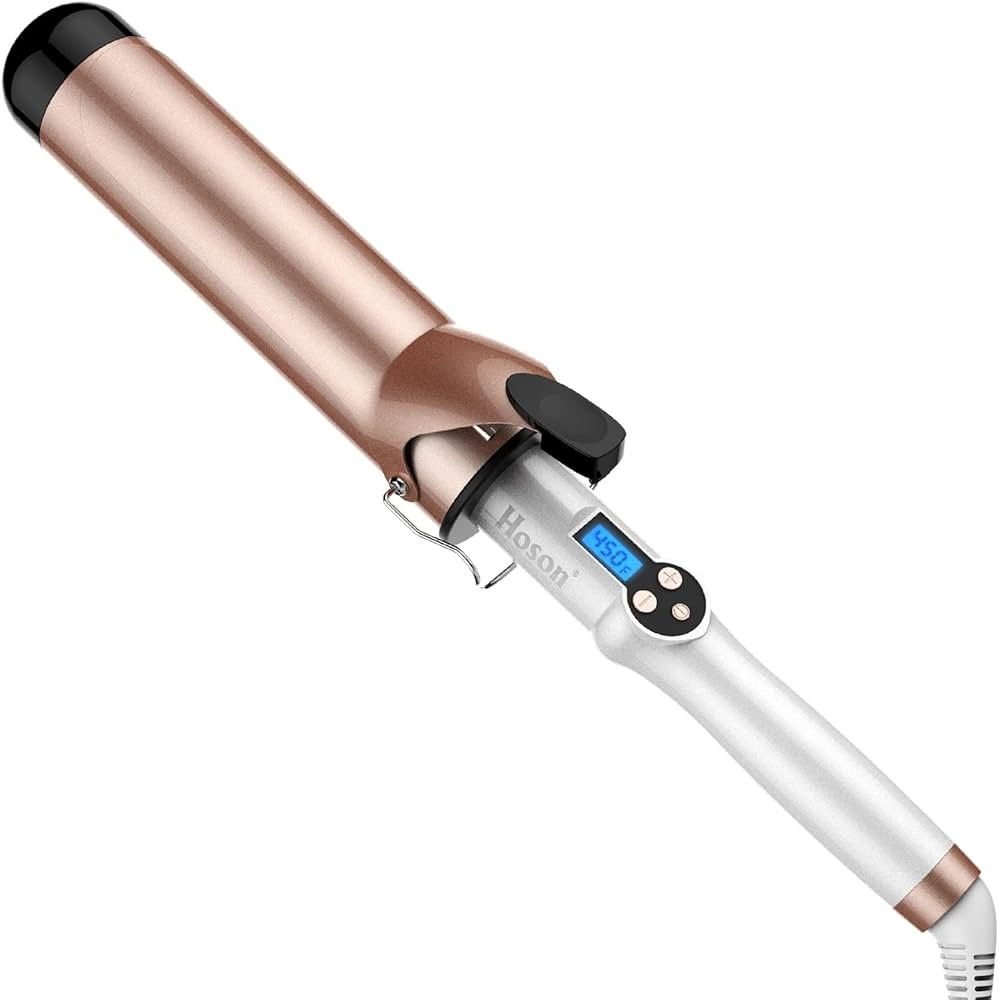 Hoson 50mm Lockenstab Pro Curl, Keramik Turmalin Beschichtung Lockenstab, LCD Display 9 Hitzeeins... | Amazon (DE)