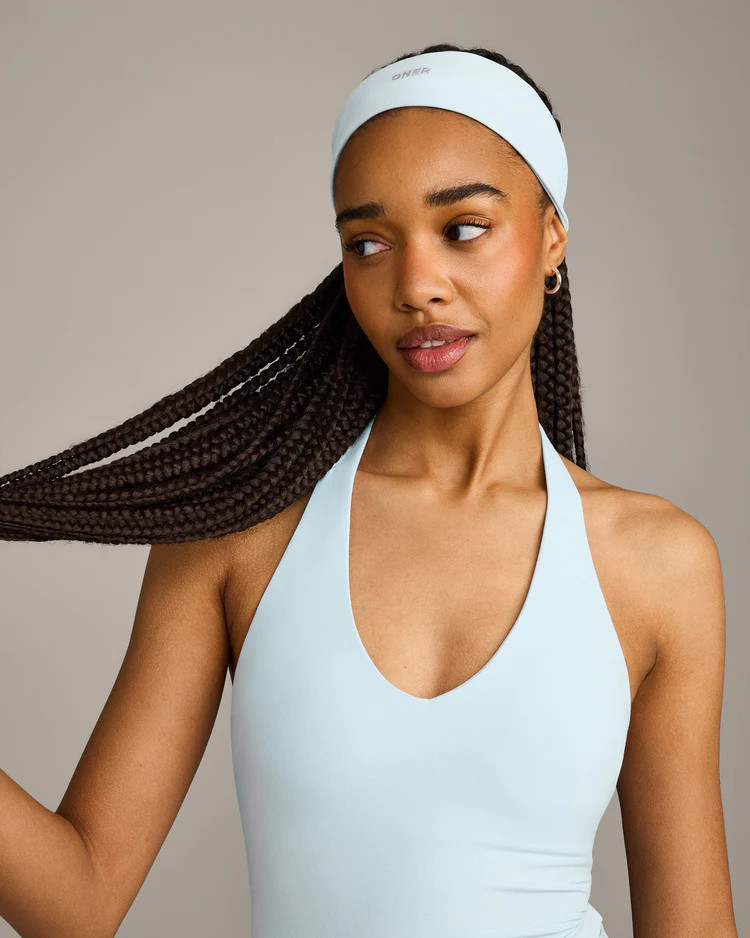 SoftMotion™ Headband with Gray Logo 
 Cloud Blue | Oner Active (UK / US)