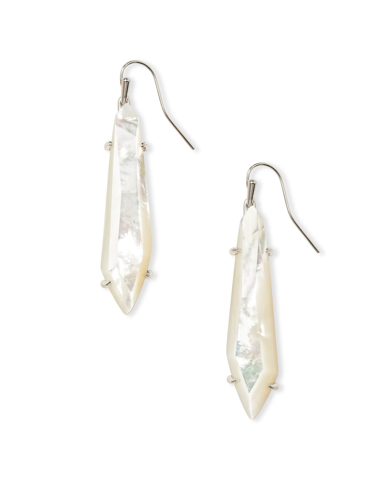 Grey Silver Drop Earrings In Ivory Mother of Pearl | Kendra Scott