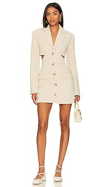 L'Academie Desiree Blazer Dress in Beige from Revolve.com | Revolve Clothing (Global)