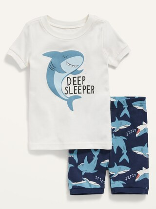 Unisex Printed Short-Sleeve Pajama Set for Toddler & Baby | Old Navy (US)