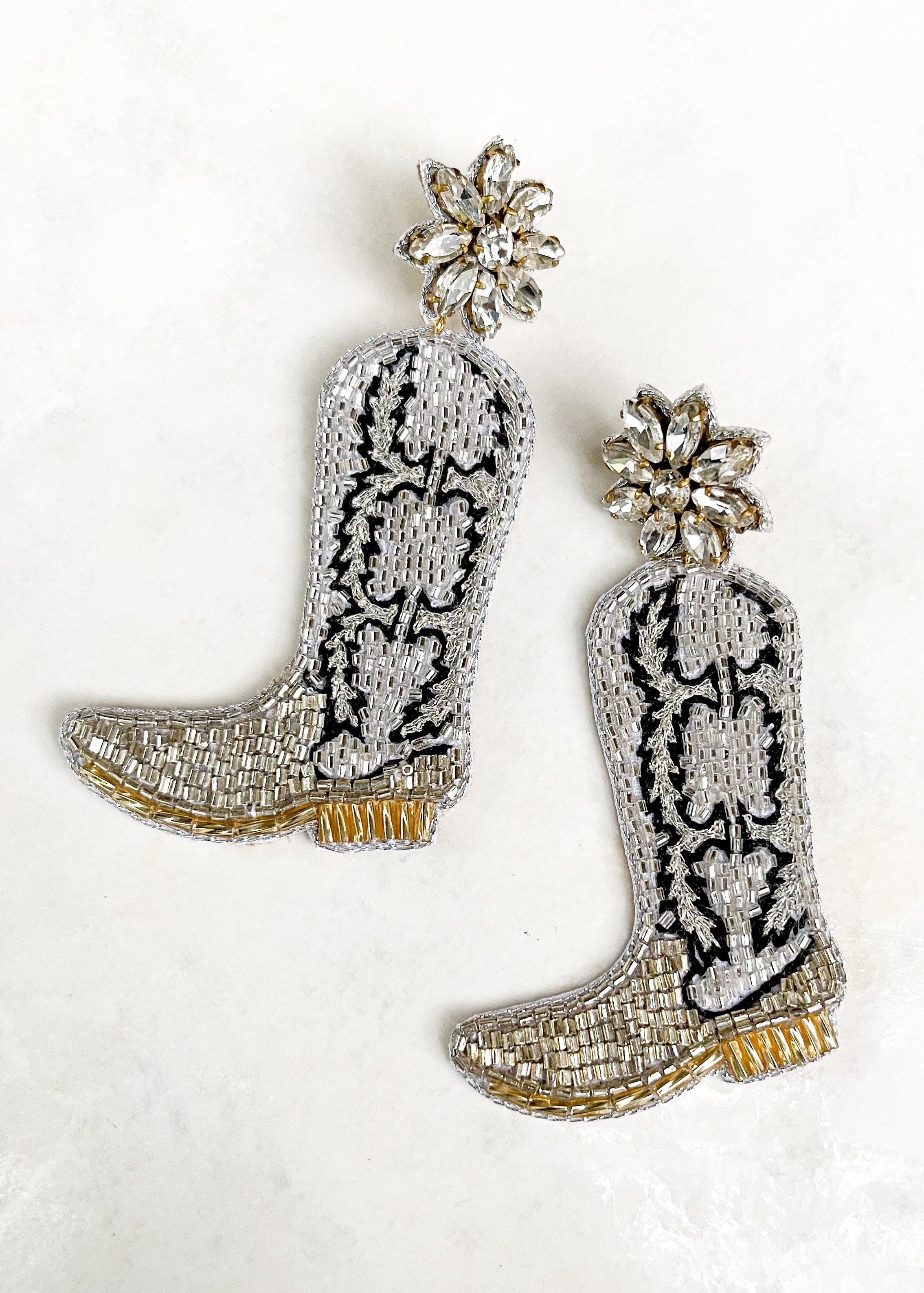 Kacey Boot Earrings | Dos Femmes, LLC