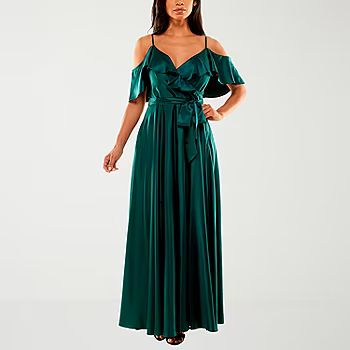 new!Premier Amour Satin 3/4 Sleeve Maxi Dress | JCPenney