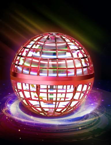 Galaxy Ball, 2024 Upgraded Hand-Controlled Flying Orb Ball Toy for Kids, Boomerang Ball Fly Fidget Spinner, Cosmic Globe 360°Rotating Spinning Hover Ball Indoor Outdoor Flying Spinner Mini (Red) | Amazon (US)