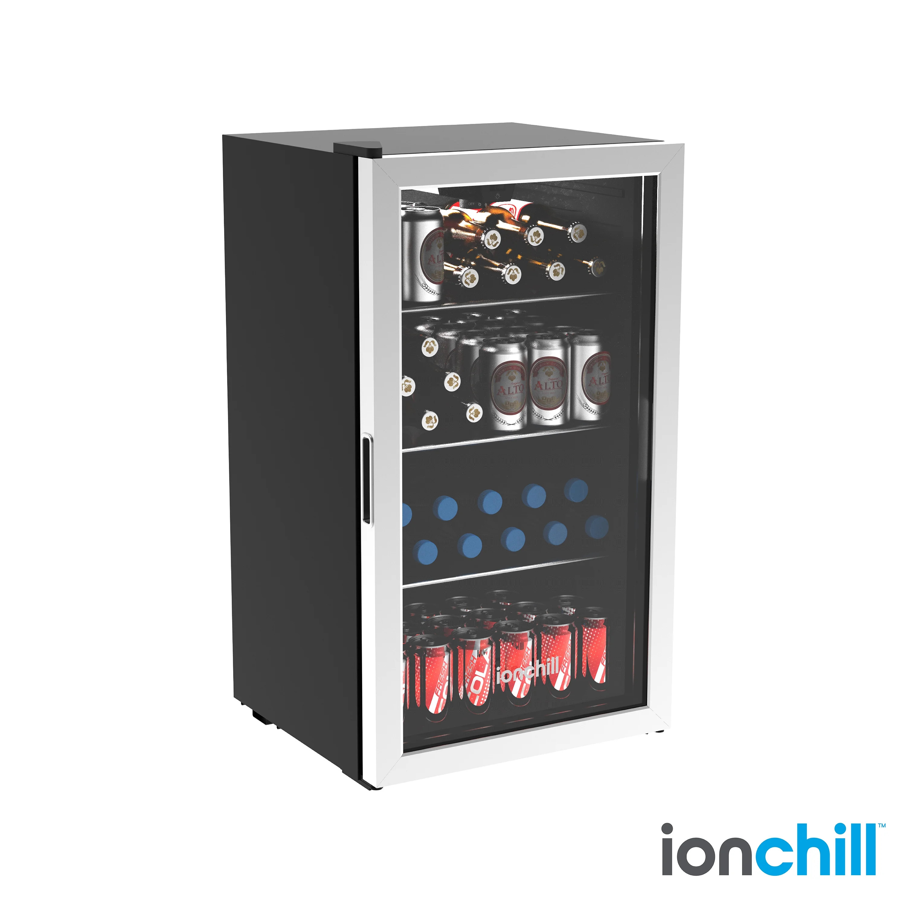 Ionchill 115-Can Mini Fridge, Compact Beverage Standard Door Refrigerator with Adjustable Tempera... | Walmart (US)