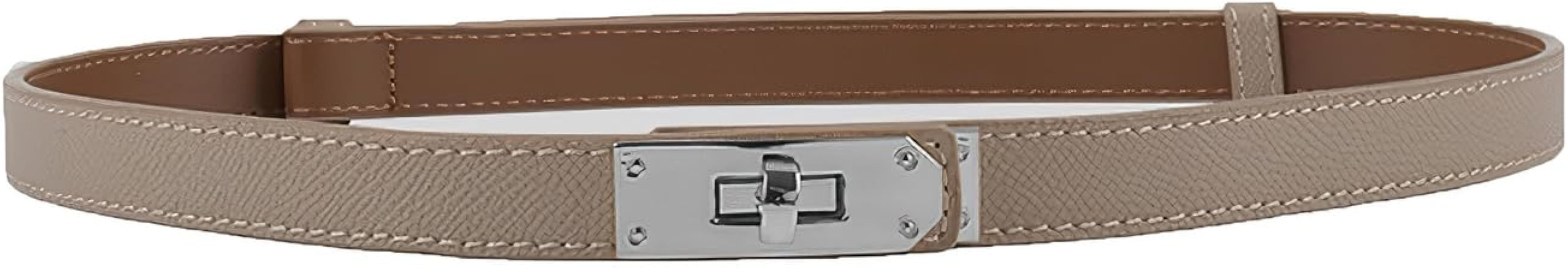 FENLDY Adjustable Thin Belts For Womens Skinny Belts For Dresses Womens Solid Color Alloy Turn Lo... | Amazon (US)