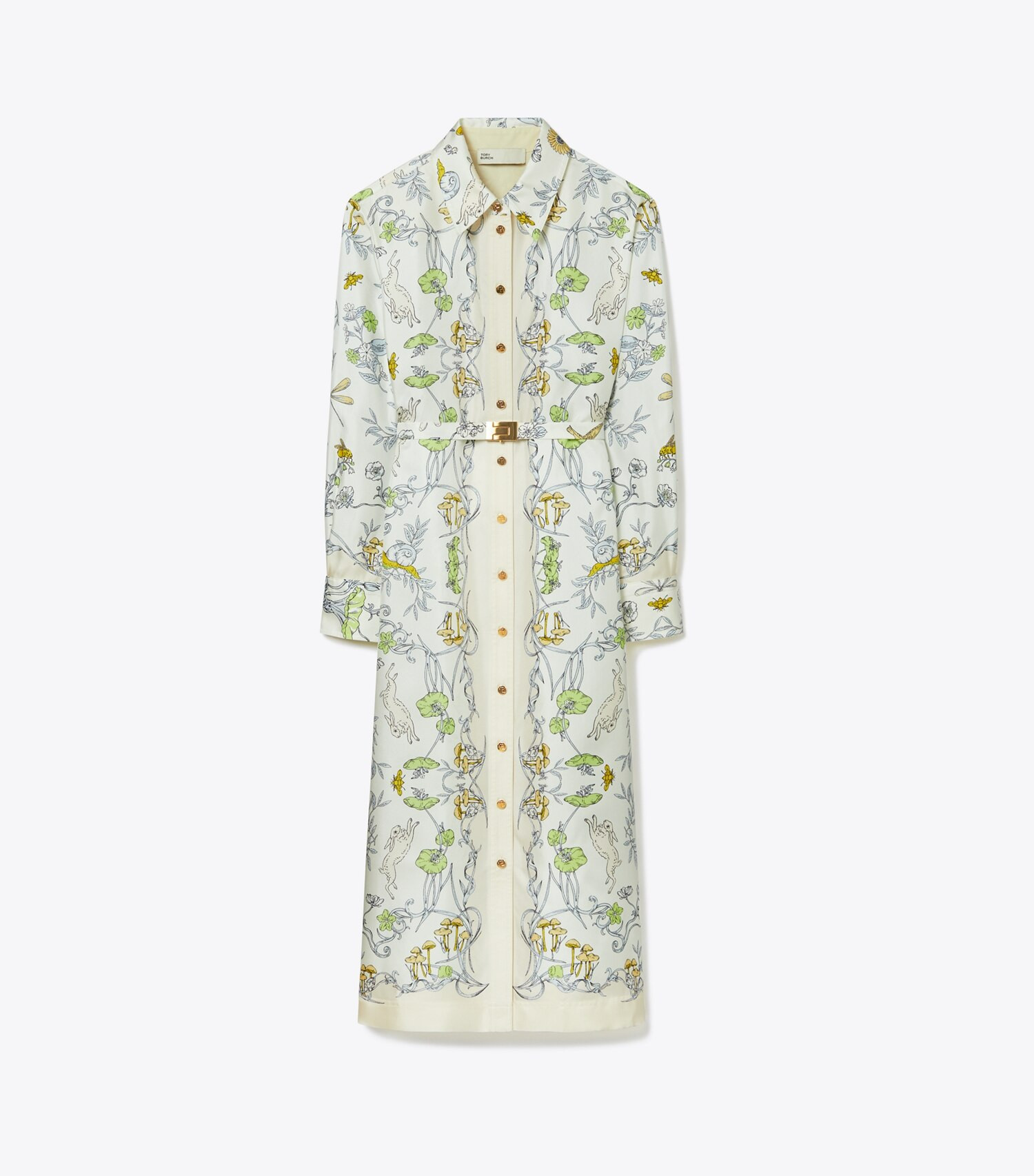 PRINTED SILK TWILL SHIRTDRESS | Tory Burch (UK)
