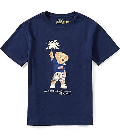 Polo Ralph Lauren Big Boys Short-Sleeve Polo Bear Jersey T-Shirt -  M | Dillard's
