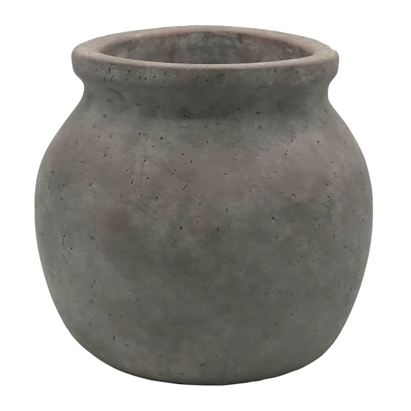 Grey Round Triangular Pot, 9" | At Home