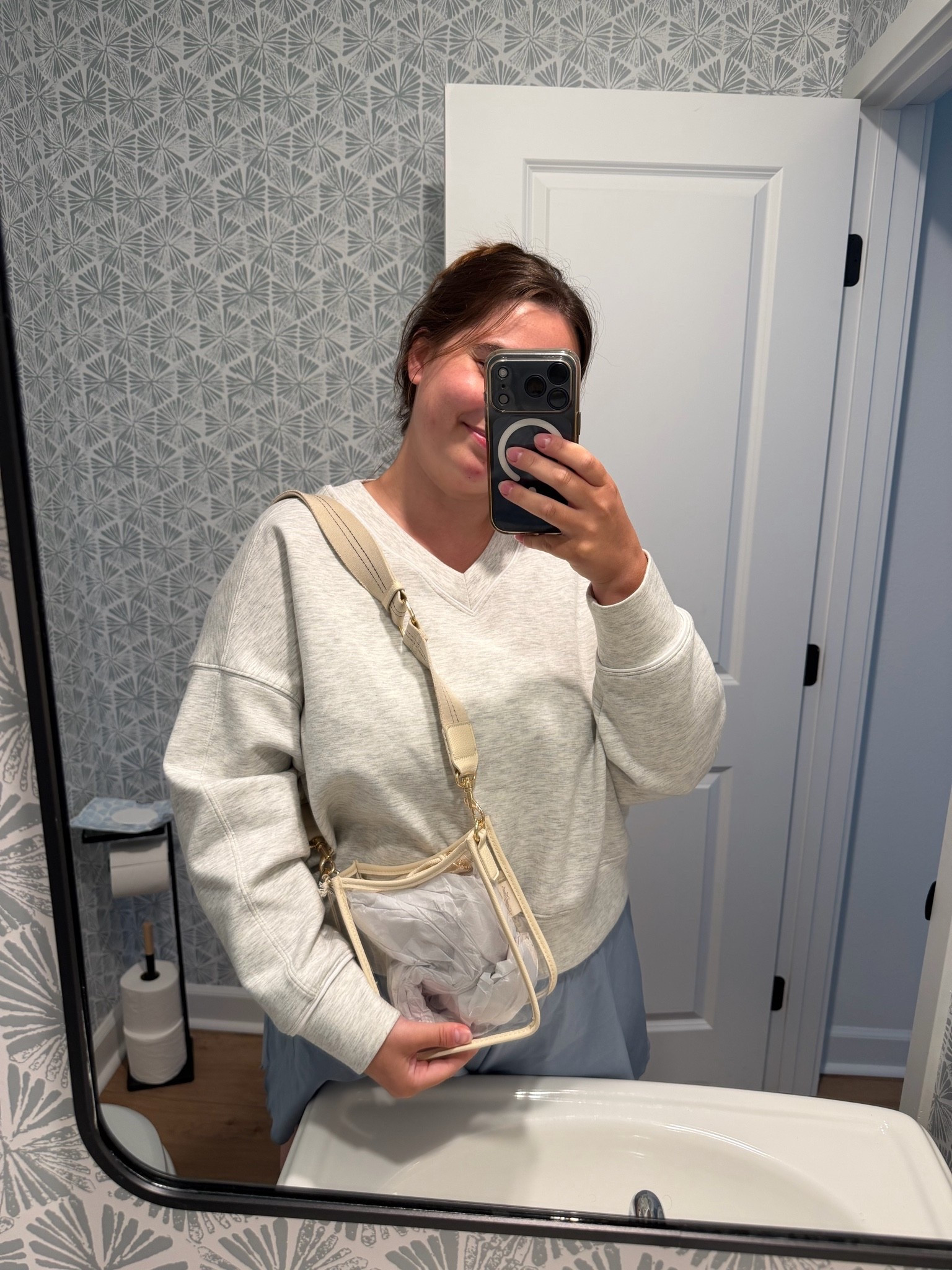 I have a bachelorette in Vegas next week, and since we’re doing a pool party and a club, I needed a clear bag that was actually cute and not just purely functional. This one is such a good option if you have concerts, festivals, sporting events, or any big summer events coming up where you need a clear bag.
—
clear bag, cute clear bag, stadium approved clear bag, concert clear bag, festival clear bag, Vegas clear bag, clear purse, clear crossbody bag, event clear bag, transparent bag, summer event bag, pool party bag, club clear bag, cute stadium bag, clear bag for concerts, clear bag for events, clear bag for festivals, vacation bag, girls trip essentials, bachelorette trip essentials, summer accessories, concert outfit accessories, travel accessories, Amazon clear bag, event bag finds

#LTKmomlife #LTKTravel