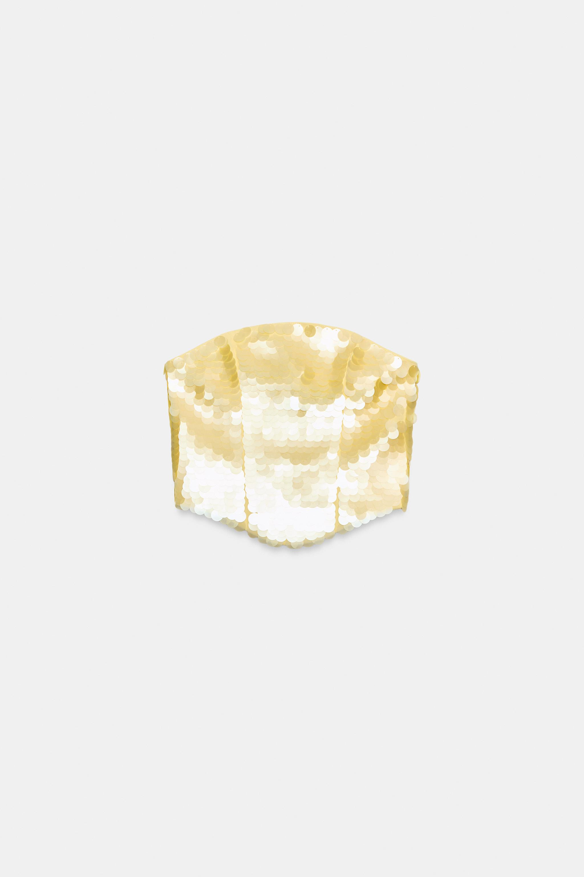 SEQUINNED BANDEAU TOP | Zara UK