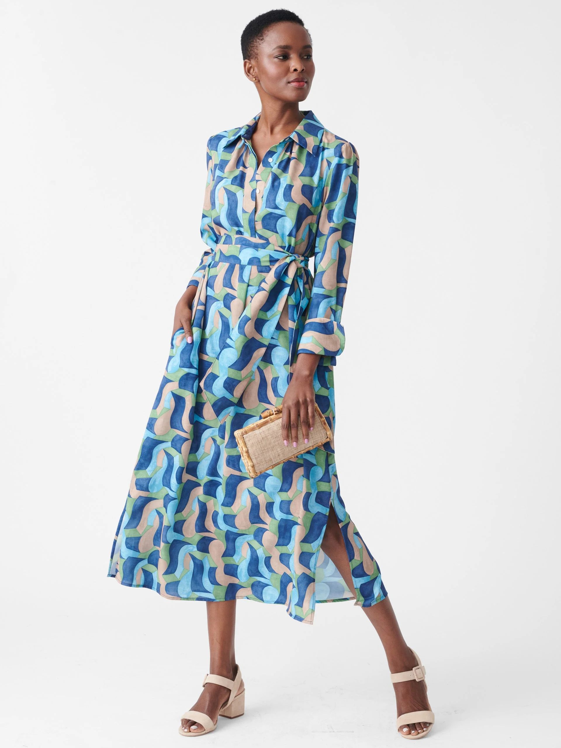 Belle Dress in Abstract Chaise | J.McLaughlin