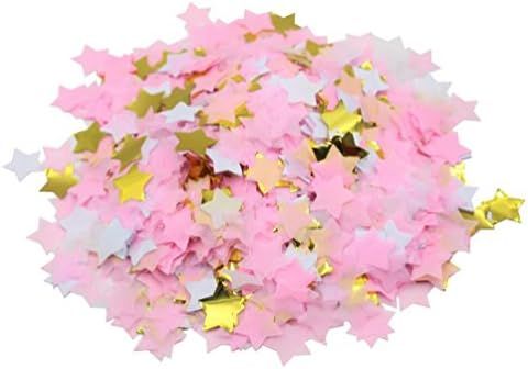 Mybbshower Pink and Gold Twinkle Twinkle Little Star Table Scatter for Girls First Birthday Party... | Amazon (US)