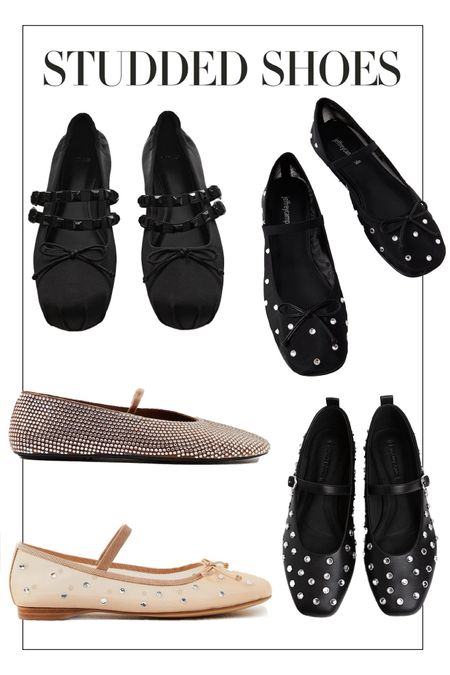 THE BALLET UPDATE | I’ve updated some of your favourite ballerina edits from the last few months, all with in stock dupes and trending styles ready for your spring outfits 🖤
Studded ballet flats sell out as soon as a brand releases a version… so get these quick before they’re gone! 🖤
Rhinestone ballet flats with ankle strap | Alaia shoes dupe | Designer lookalike | Ballerinas | Rhinestone shoes | Sparkle | Winter outfits | Party flat shoes | Sheer ballerinas 

#LTKworkwear #LTKshoecrush #LTKSeasonal