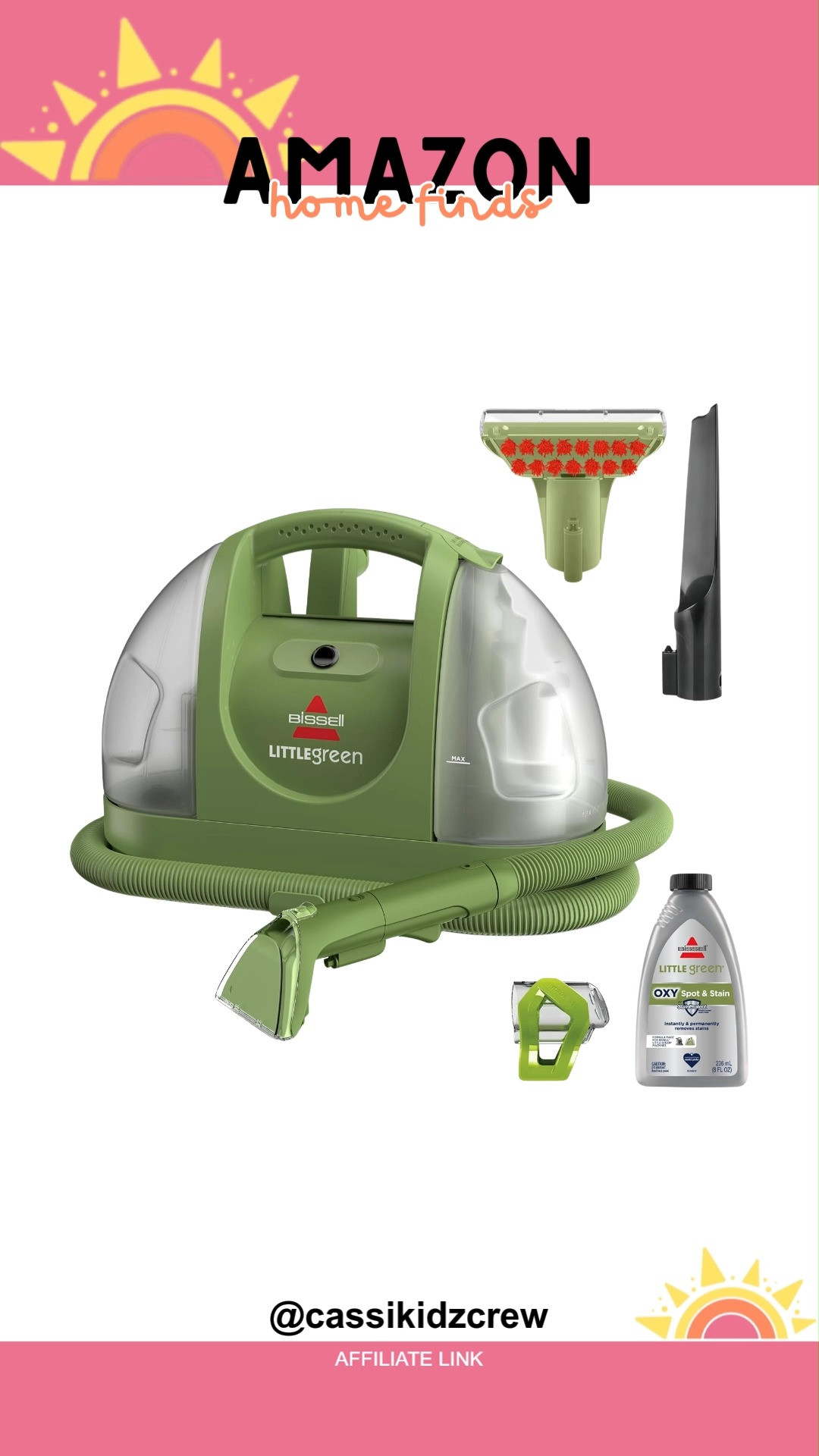 BISSELL Little Green Multi‑Purpose Portable Carpet and Upholstery Cleaner makes tackling spills and stains surprisingly easy. Compact design, powerful results, and fresh looking spaces bring cleaning joy every time. 🧼✨🛋️  
#BISSELL #cleaner #carpet #upholstery #portable #home #household #floorcare #homeessentials #cleanhome 

 #LTKdayinmylife #LTKHome #LTKSaleAlert