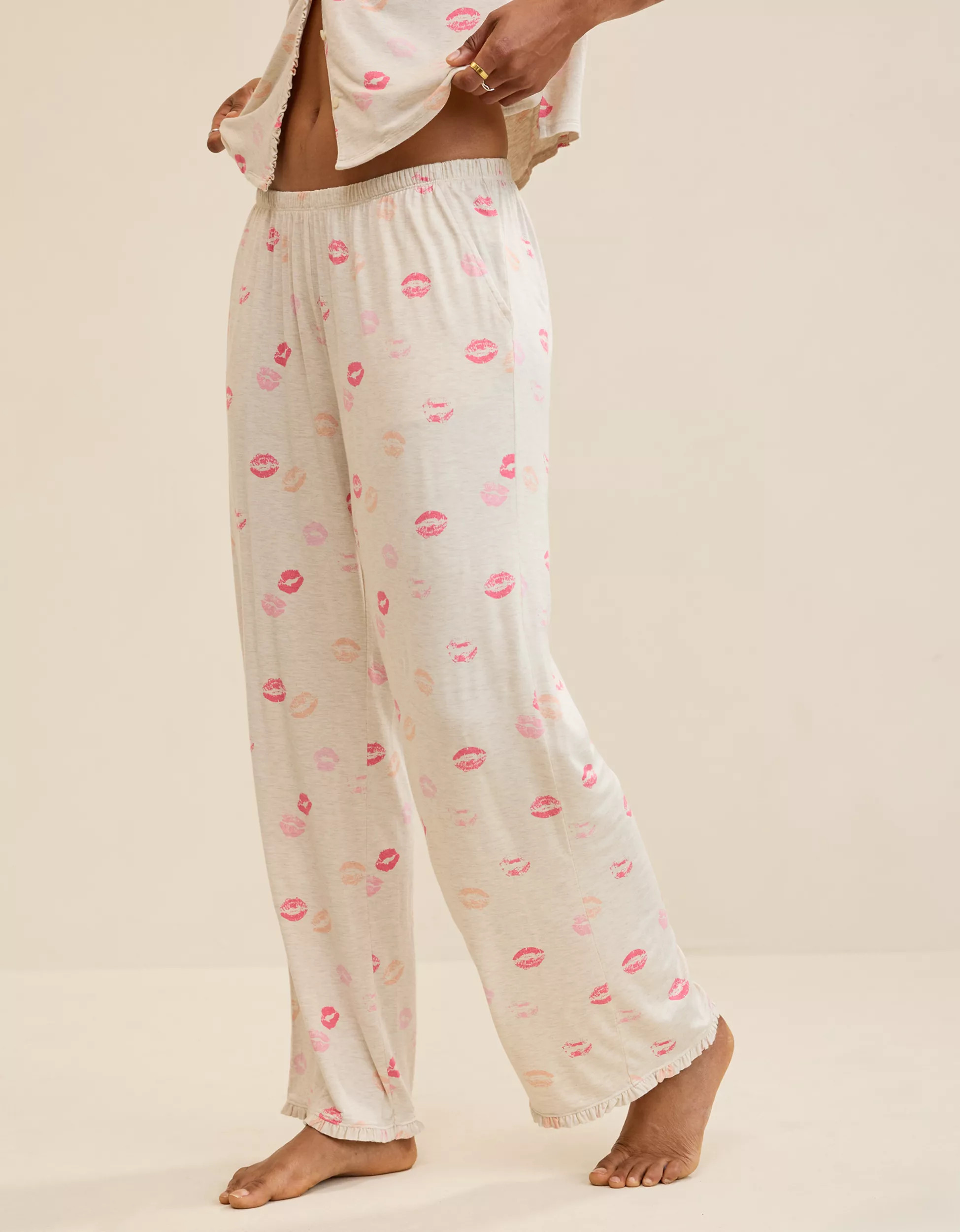 Aerie Real Soft® Ruffle Trouser PJ Pant | Aerie