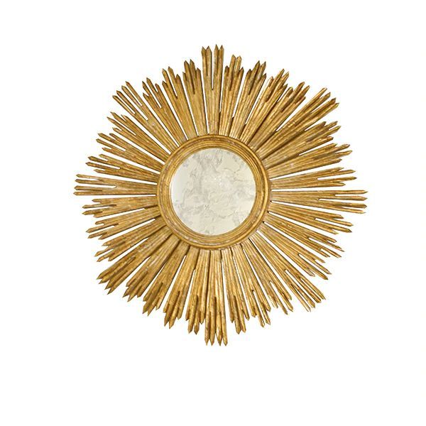 Margeaux Handcarved Gold Leaf Starburst Mirror – BURKE DECOR | Burke Decor