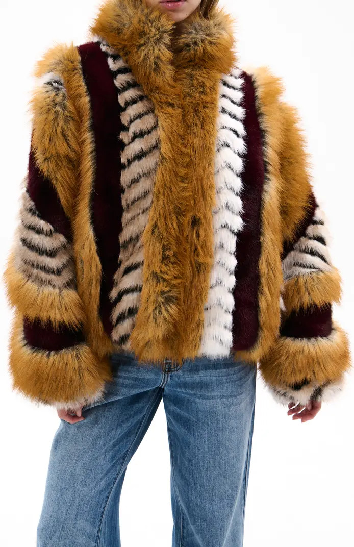 Mixed Faux Fur Coat | Nordstrom