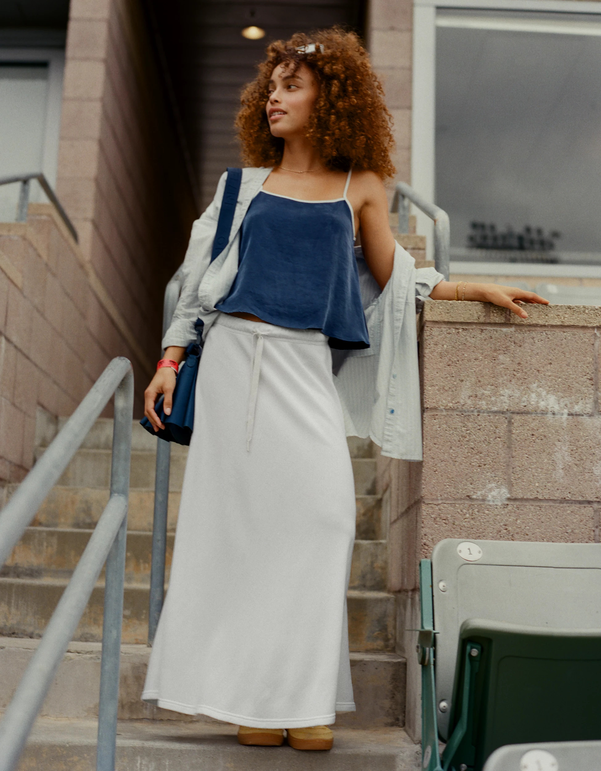 OFFLINE By Aerie Keep It 100 Terry Maxi Skirt | Aerie