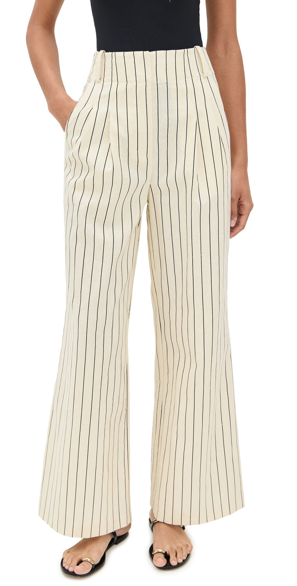 SIMONMILLER Bloo Linen Pants Cream Pinstripe 2 | Shopbop
