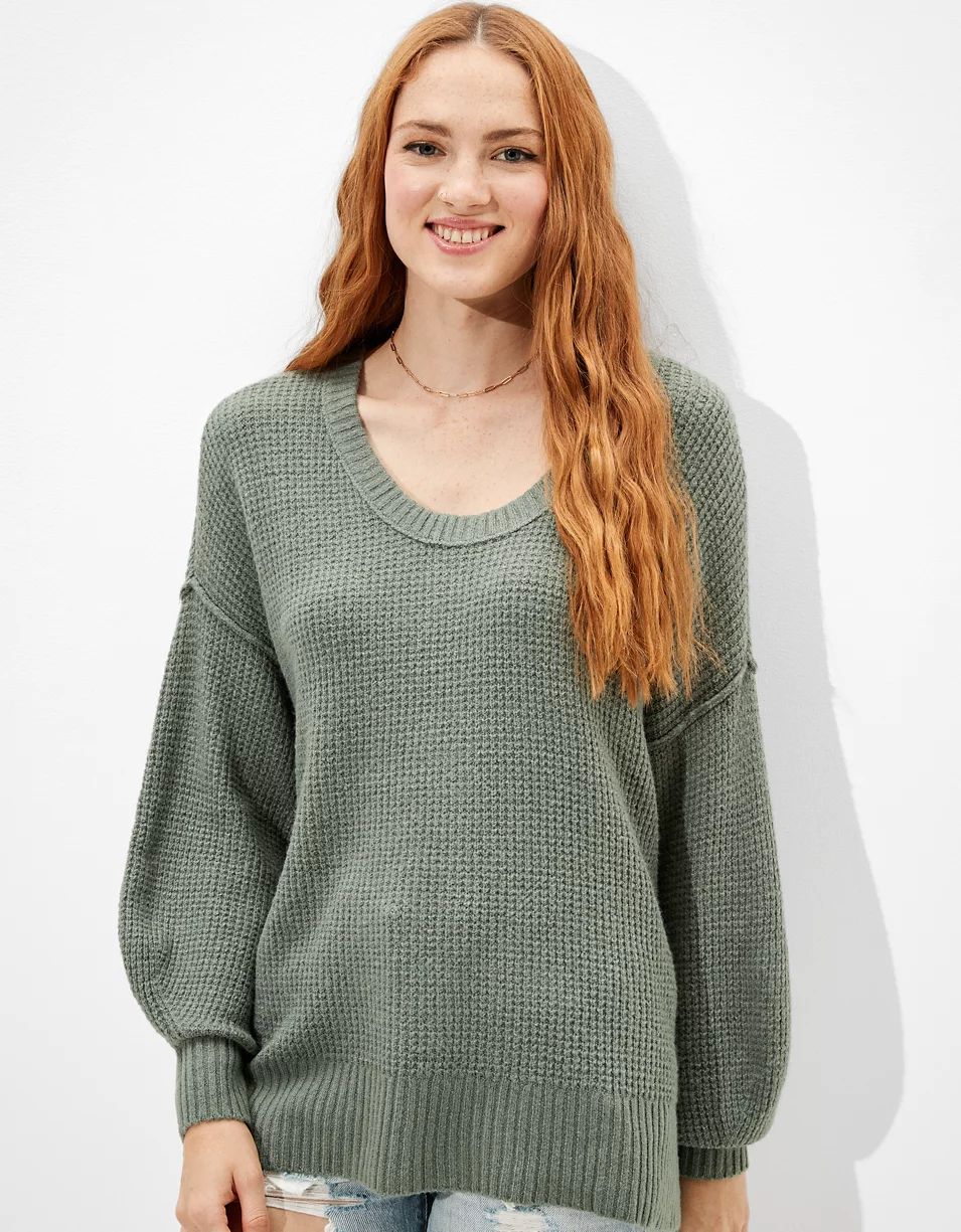 AE Oversized Scoop Neck Sweater | American Eagle Outfitters (US & CA)