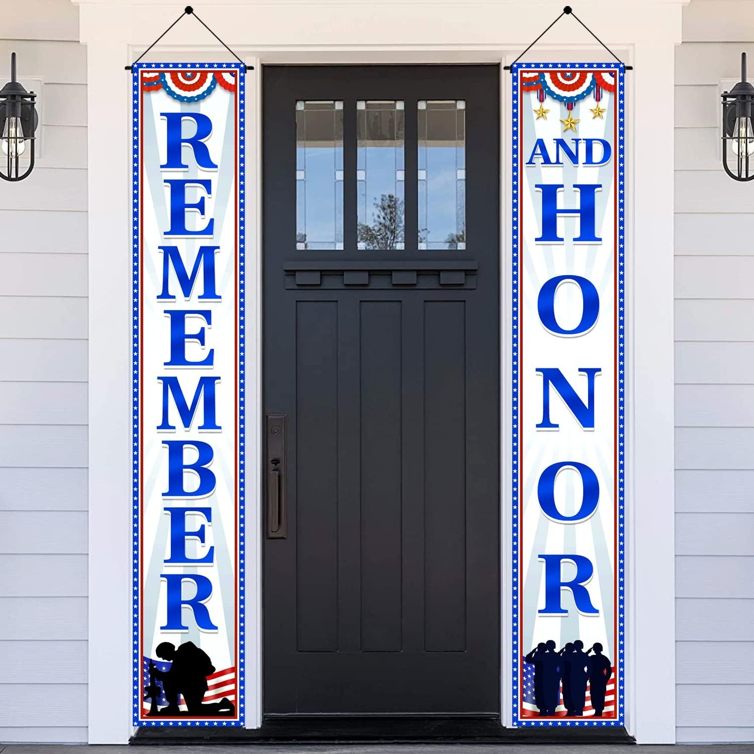 71" X 12" Memorial Day Banner, Memorial Day Decorations, Memorial Day Door Decorations, Remember ... | Amazon (US)