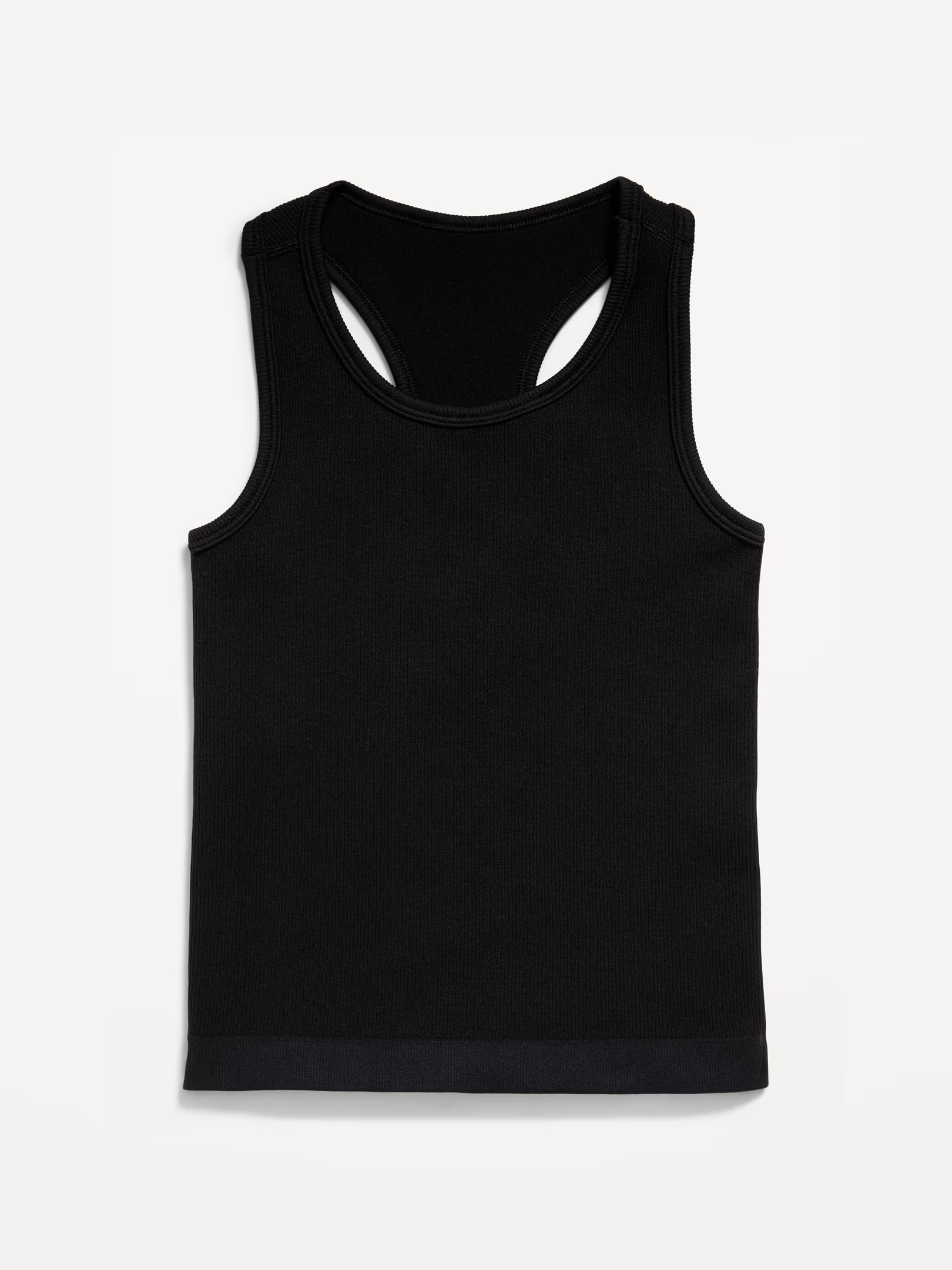 Fitted Seamless Ribbed Racerback Performance Top for Girls | Old Navy (US)