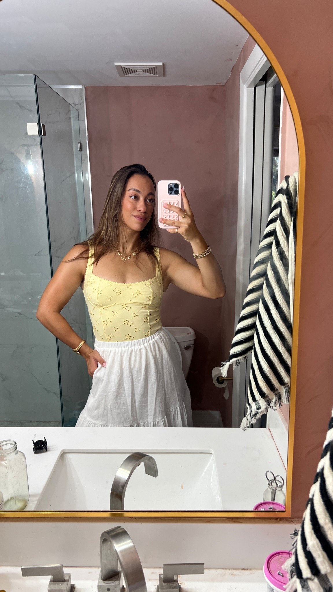 Farmers market ootd 🌹🌸💐 I’ve been loving butter yellow outfits this summer and this tank from free people is soooo cutie. Wearing size small in the top and the white maxi skirt 

Definitely thinking this outfit will be packed for my euro summer trip this month! 

#LTKFindsUnder100 #LTKSeasonal #LTKStyleTip