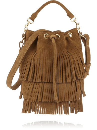 Emmanuelle small fringed suede bucket bag | NET-A-PORTER (UK & EU)