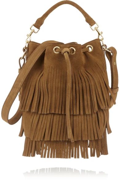 Emmanuelle small fringed suede bucket bag | NET-A-PORTER (UK & EU)