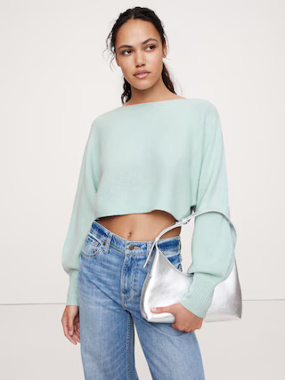 Midweight Cashmere Cropped Sweater | Banana Republic (US)