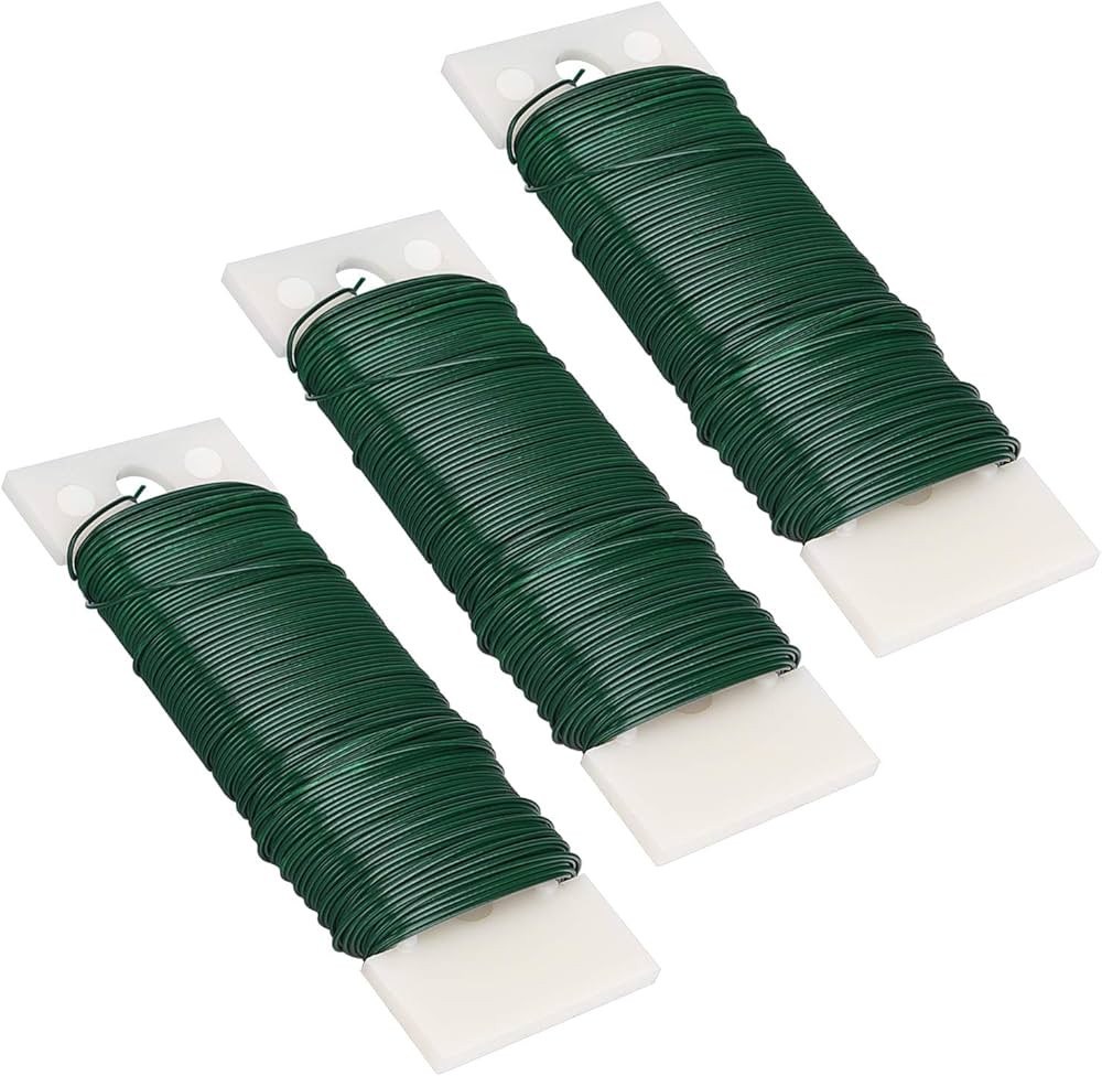 Amazon.com: Livder 3 Pack 114 Yards 22 Gauge Green Flexible Paddle Wire for Crafts, Christmas Wre... | Amazon (US)