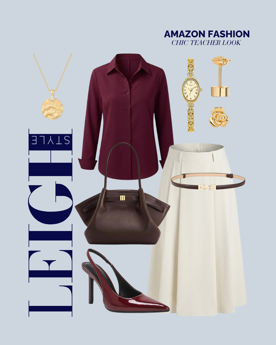Look polished and professional with this chic teacher outfit paired with elegant gold accents. 

#AmazonFashion #ChicTeacherLook #TeacherStyle #WorkwearInspo #OfficeStyle #LeighStyle #ProfessionalStyle 

 #LTKootd #LTKBeauty #LTKWorkwear