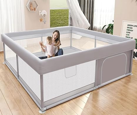Hiaksedt Baby Playpen 50x50 Inch, Play Pens for Babies and Toddlers Baby Fence Play Yards for Ind... | Amazon (US)
