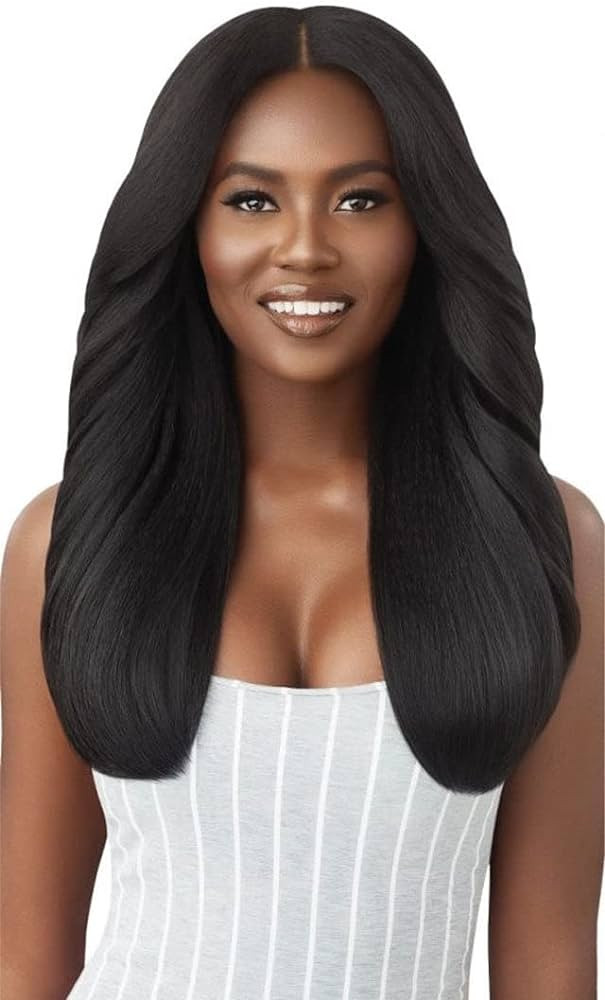 Outre Human Hair Premium Blend Big Beautiful Hair Leave Out Wig Dominican Blowout 22" (NBRN) | Amazon (US)