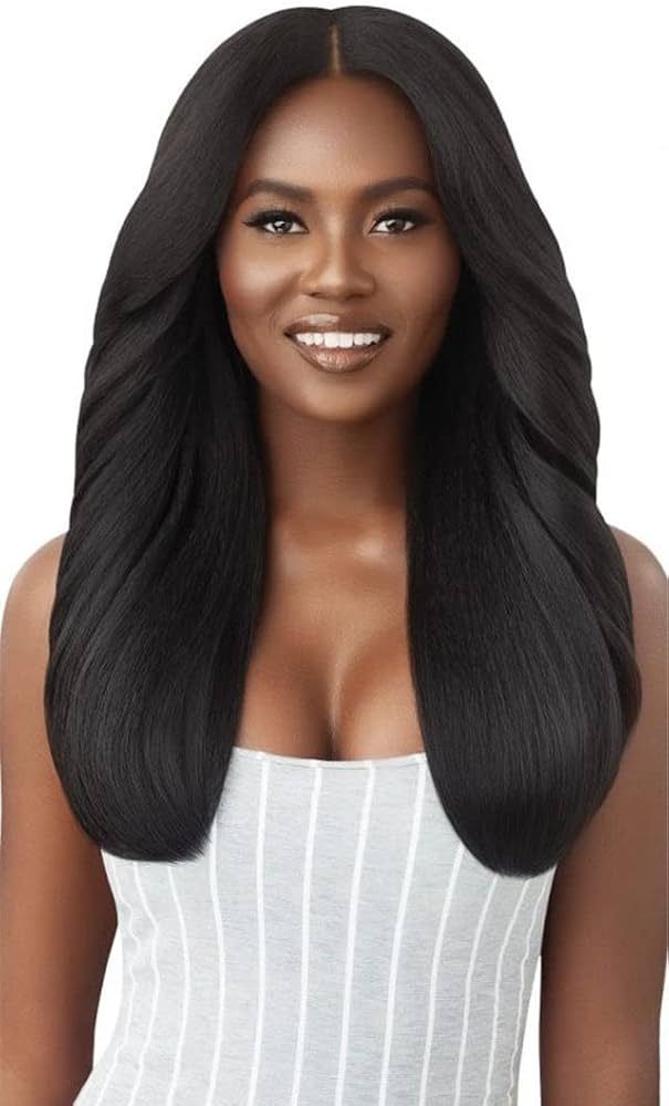 Outre Human Hair Premium Blend Big Beautiful Hair Leave Out Wig Dominican Blowout 22" (DRCHILAT) | Amazon (US)