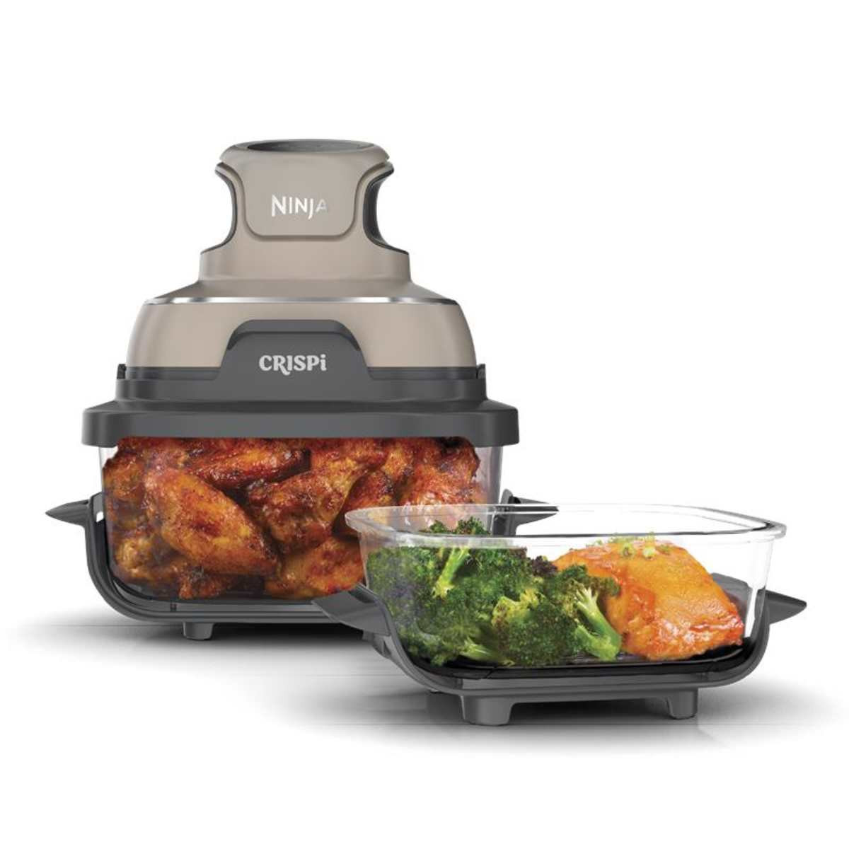 Ninja Crispi 4-in-1 Glass Air Fryer in Stone | FN101ST | SharkNinja | SharkNinja