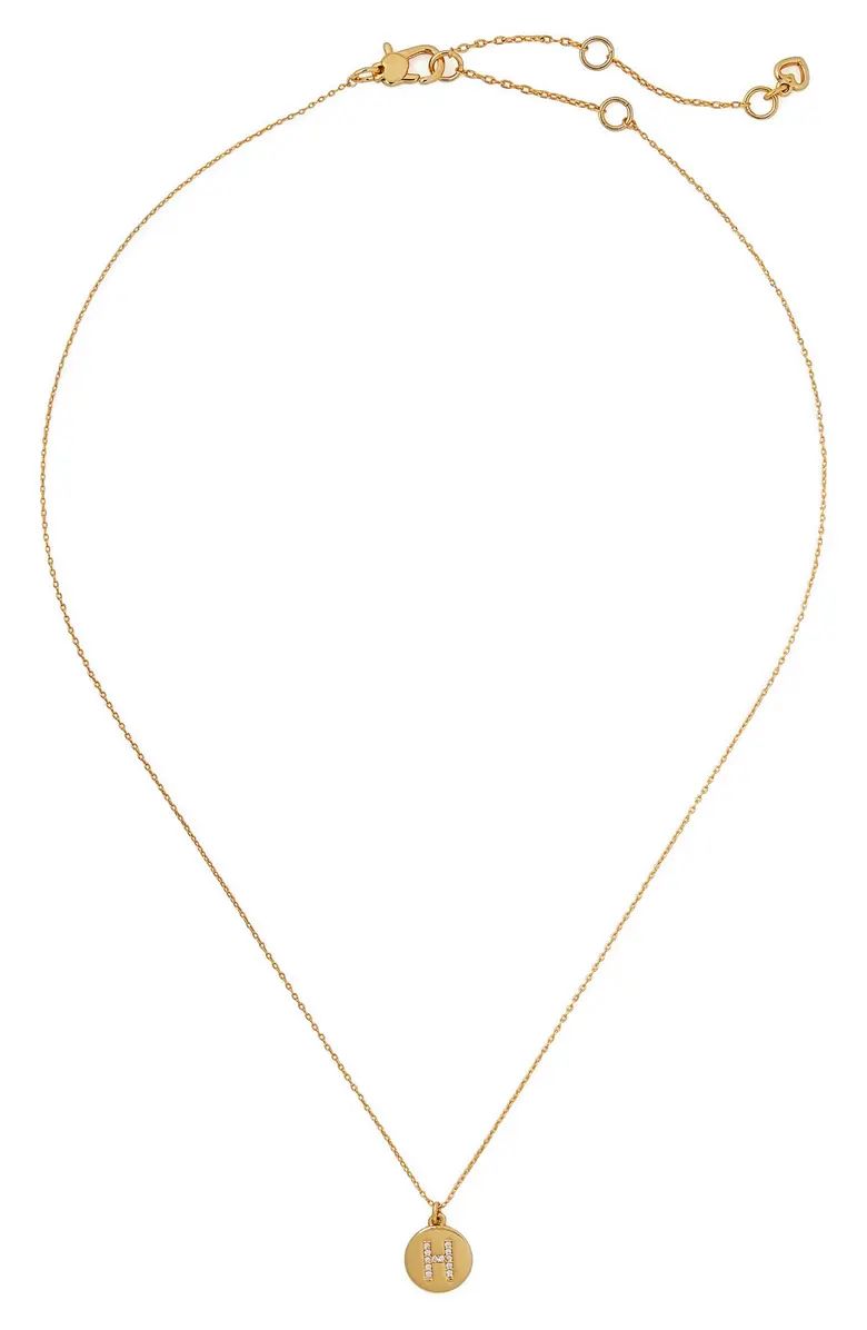 pavé mini initial pendant necklace | Nordstrom