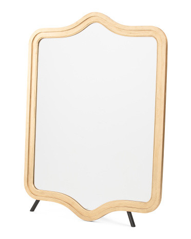38x50 Mahalia Metallic Solid Wood Wall Mirror | TJ Maxx