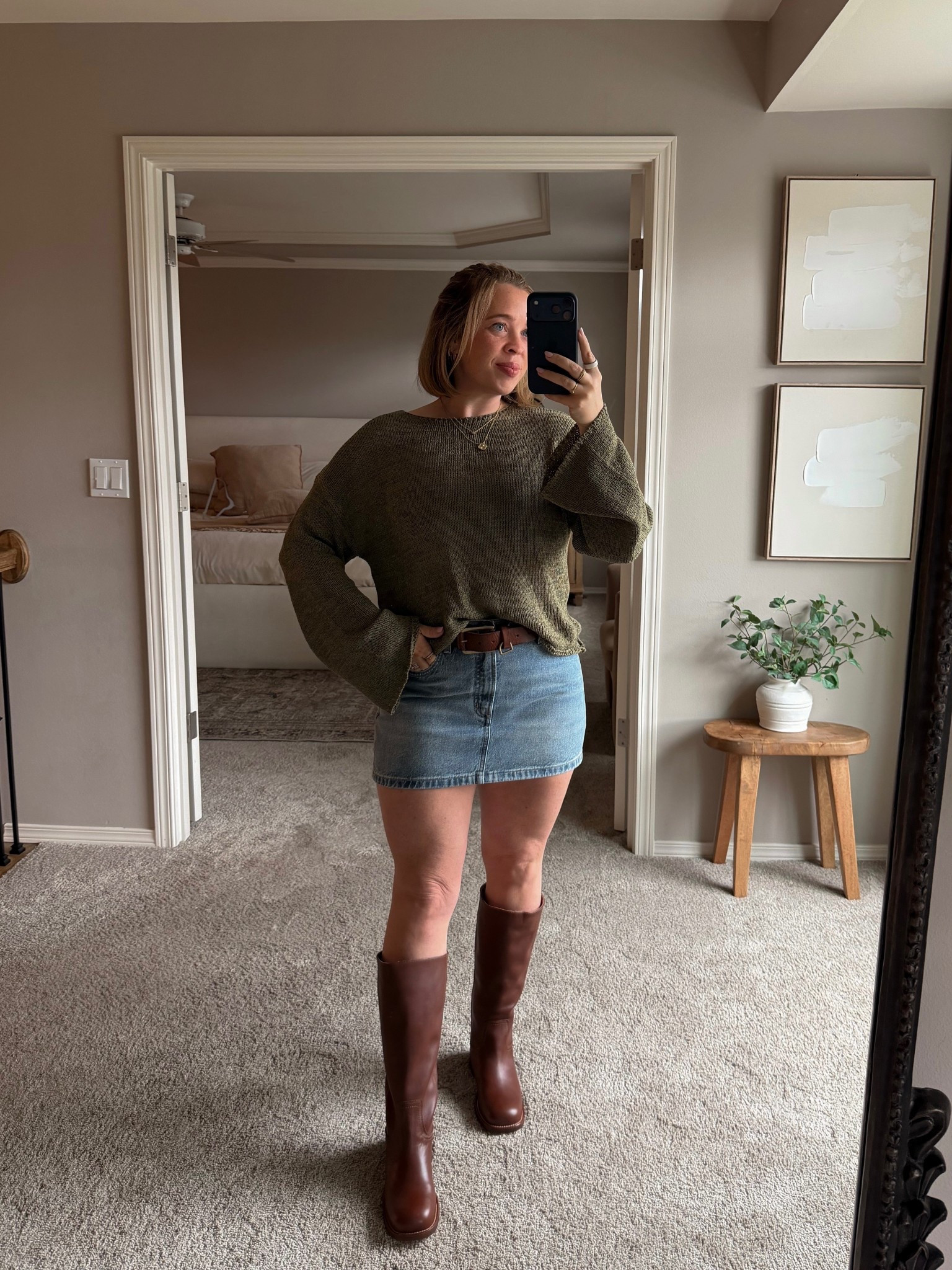 Midsize Spring Outfit 💚🤎 size 10 | M\L | 5’4” 

#LTKMidsize #LTKootd #LTKPetite