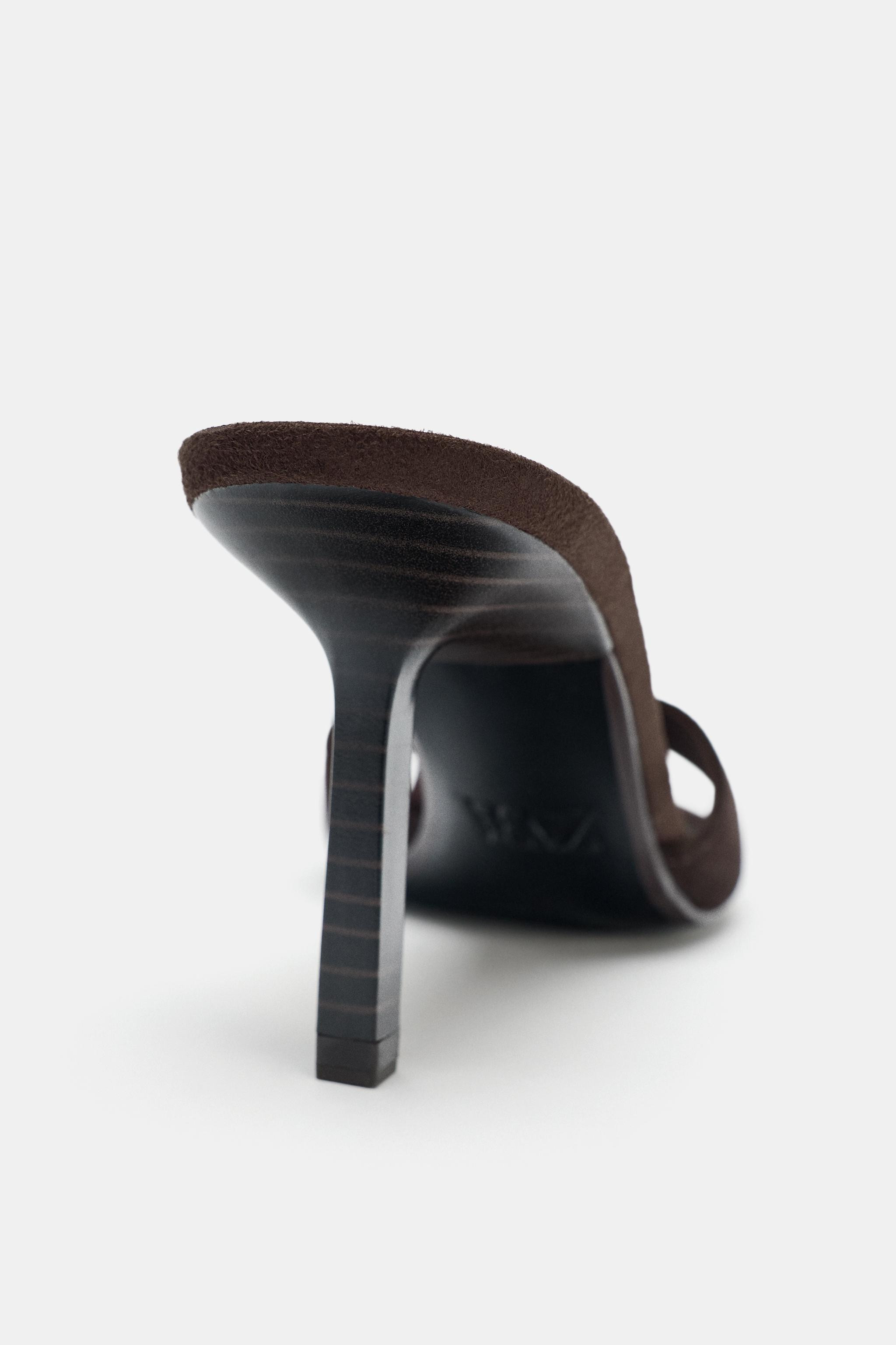 SPLIT SUEDE HIGH-HEEL SANDALS | Zara UK