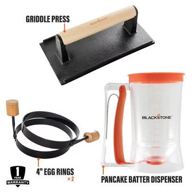 Blackstone 4pc Breakfast Grill Tool Set Black | Target