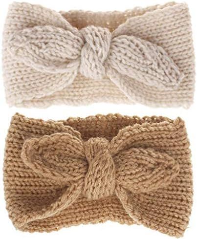 Turban Headband Baby Girl - Warm Rabbit Knot Hair Band, Knit Head Wrap for Newborn, Toddler and C... | Amazon (US)